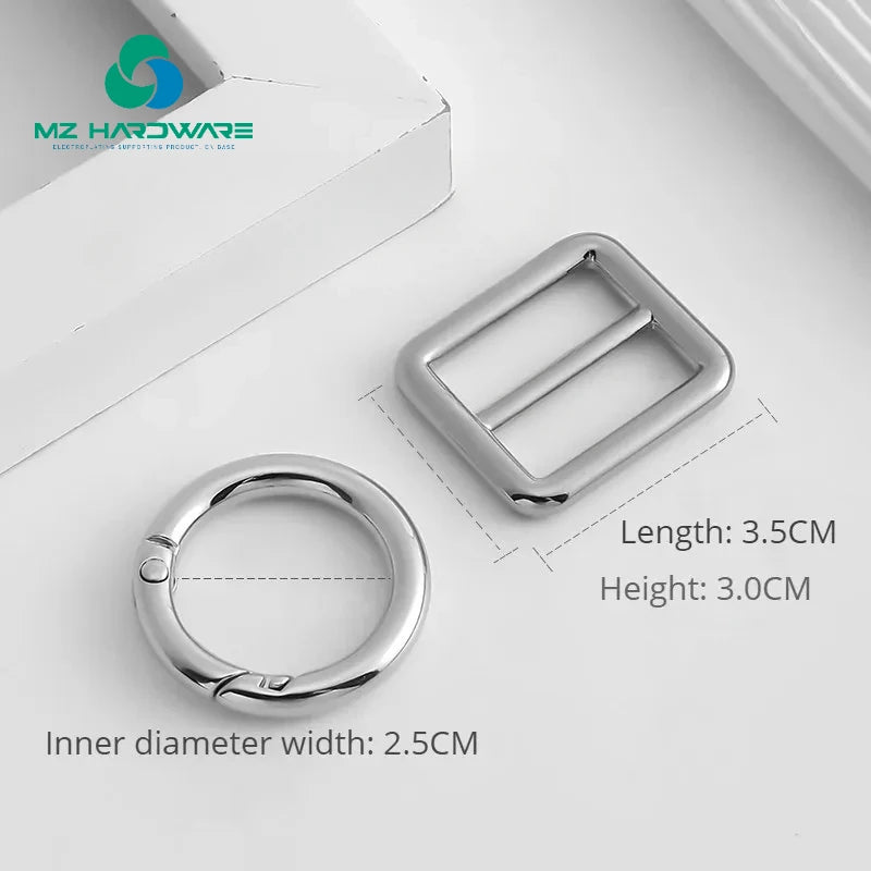 MZhardware Accessory Metal Tri-Glide Buckle and Round O Ring Special Bag Parts & Accessories