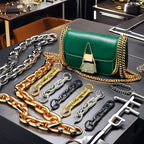 DIY Handbag Hardware Square Buckle Chain Alloy Strap for Purse Luggage Belt Snap Function Easy-to-Use Accessories