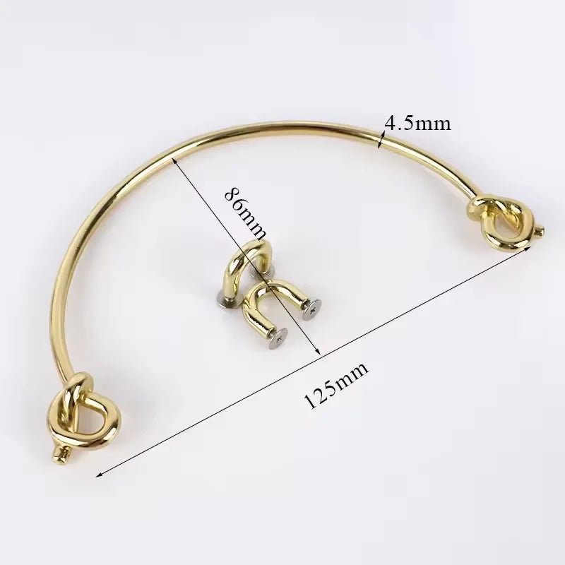 New Design Handbag Handle Replacement Parts Bag Handle Buckle D Ring Bag Handle Decorative Parts Semicircle