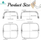 MZhardware Aluminum Tube Purse Frame for Clutch Striped Ladies' Dinner Bag & Bag Hardware Accessories Purse Frame