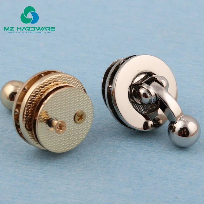 MZ 30mm Outer Round Purse Bag Lock High Quality Alloy Handbag Accessories Turn Twist Lock Closure Metal Push Hook and Handle