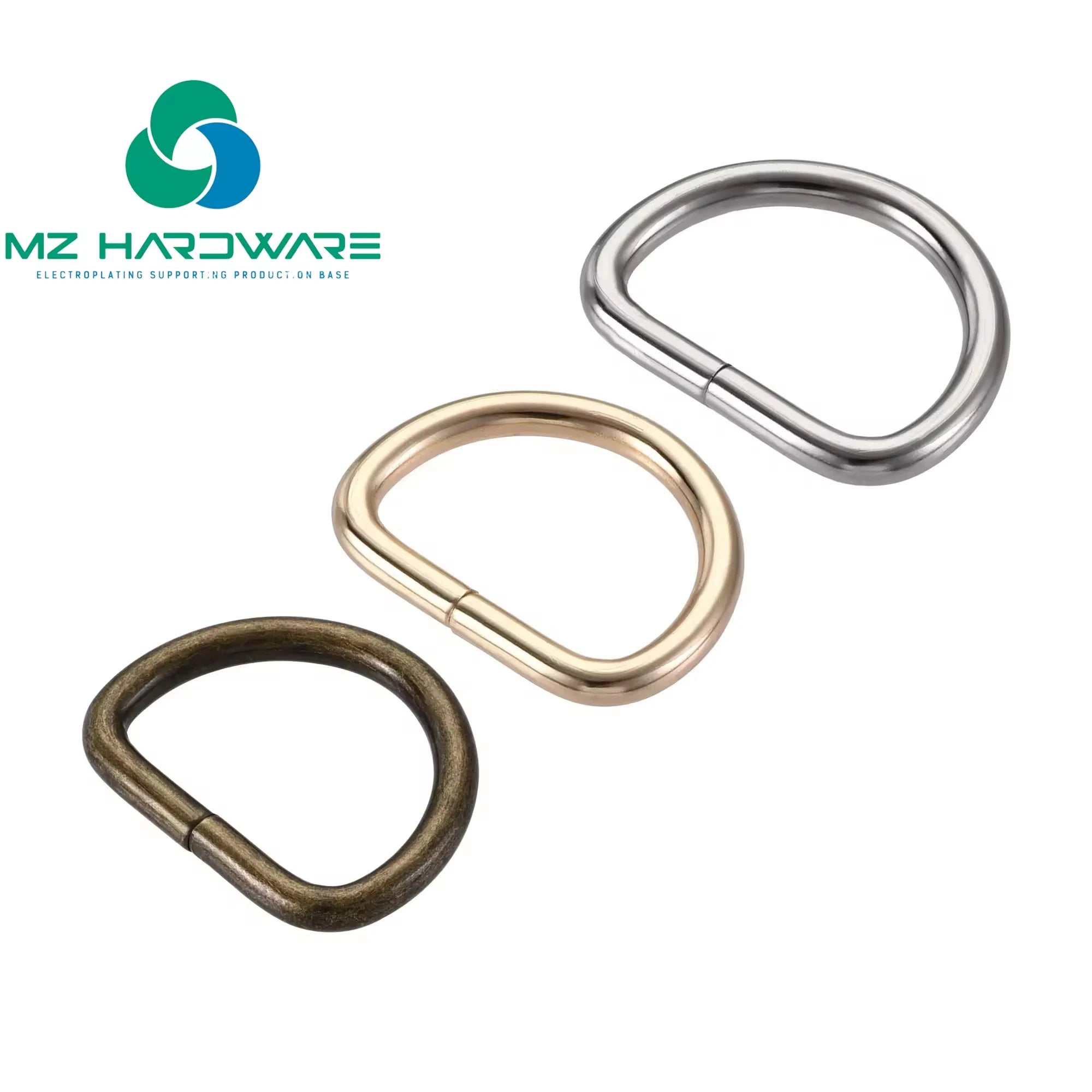 D Ring Buckle Iron Metal Accessories for Bag Making 4.0 Wire Diameter Sustainable and Fashionable Hardware 100 Pieces Per Pack