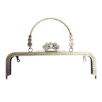 Factory Wholesale DIY Bag Kits 20/25cm Brass Handbag Handle Square Embossed Sunflower Kiss Clasp Sewing Brackets Frame Lock