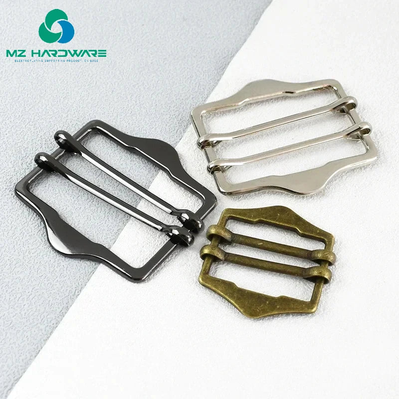 MZ Garment Adjustable Suspenders Overall Buckle Adjuster Double Slider Zinc Alloy Metal Slides Button Vest Belt Bag Part