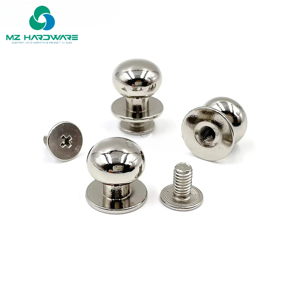 Customized 8mm 10mm 12mm Round Head Brass Monk Head Studs Rivet for Bags Accessories