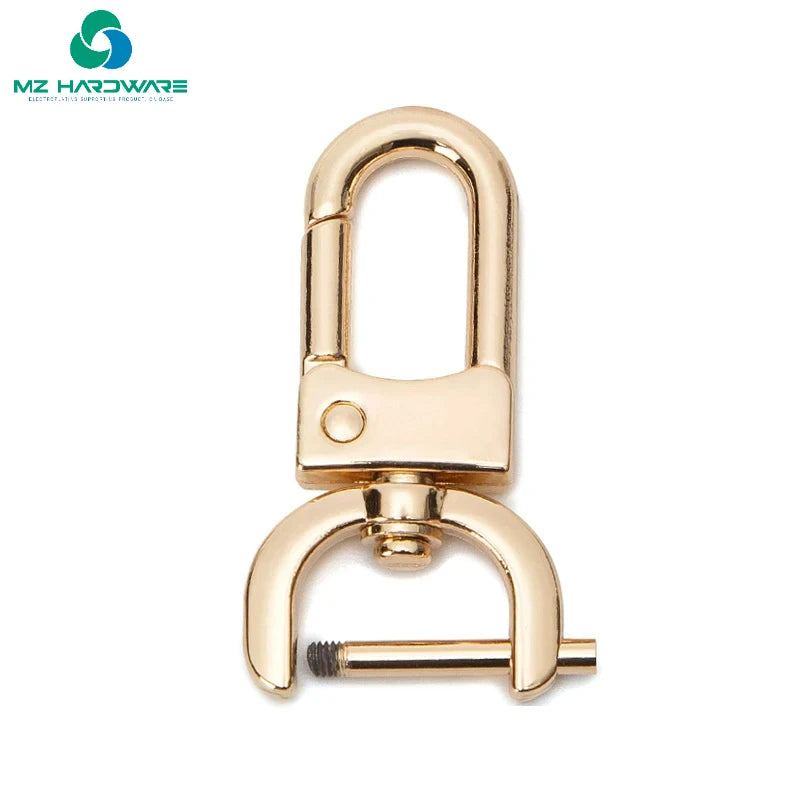 MZ Detachable Carabiner Metal Screw Lobster Clasp Hook Plated Gold Silver Black DIY Jewelry Making Keychain Bag Strap Supplies