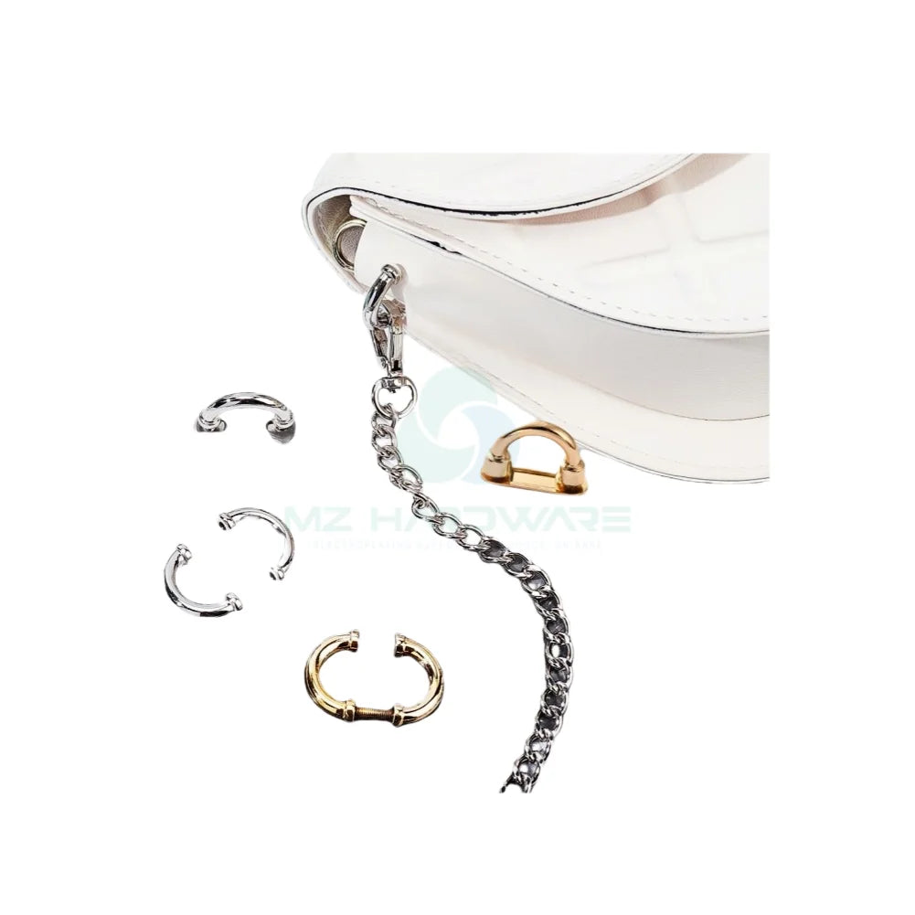 MZhardware Alloy D-Ring Bag Anchor U Rings Buckles for Arch Bridge Screws Strap Hanger Handmade Leather Bag DIY Bag Accessories