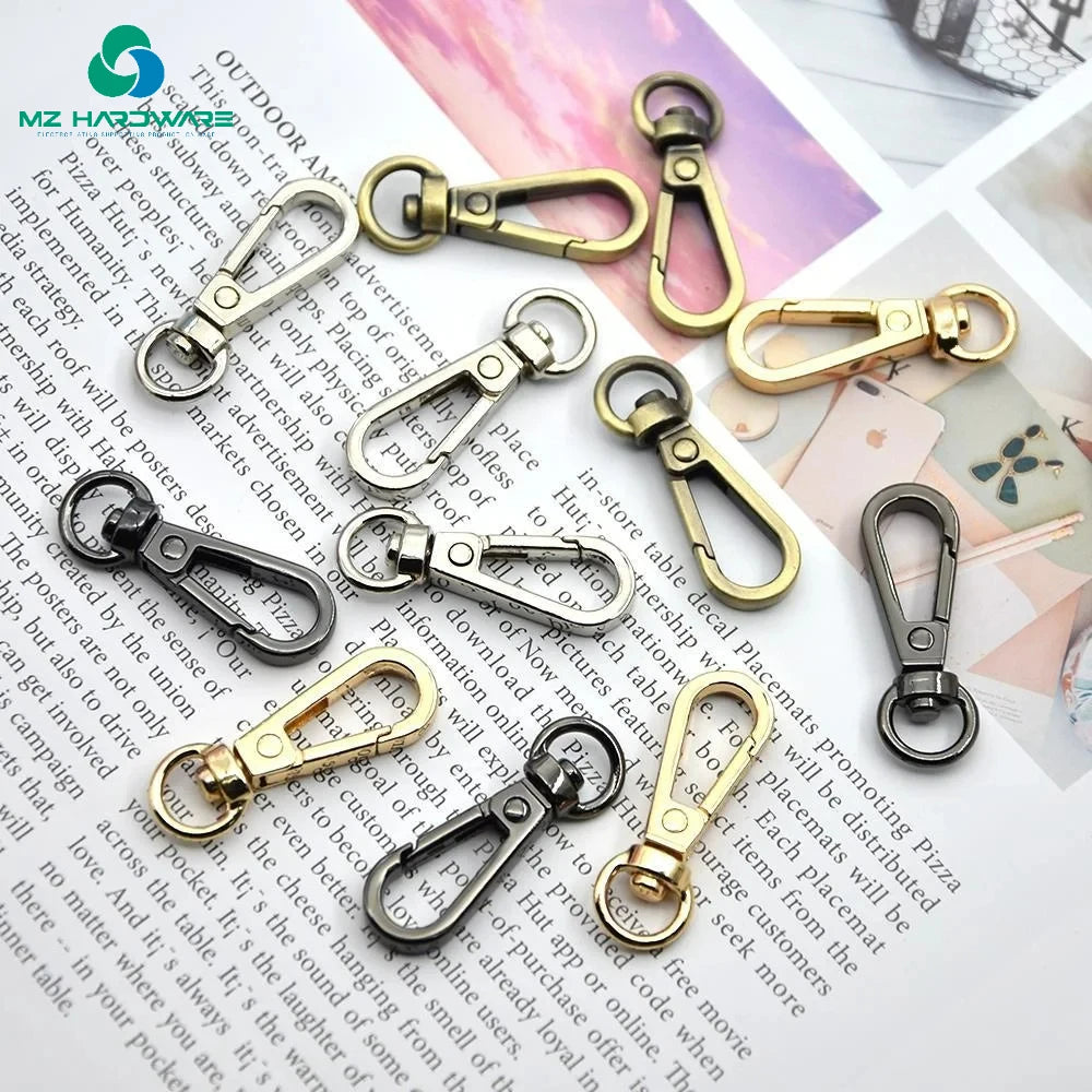 MZhardware High Quality 16/20/25/32/38mm Metal Lobster Clasp Collar Carabiner Snap Hook DIY Keychain Bag Part Accessories Bags