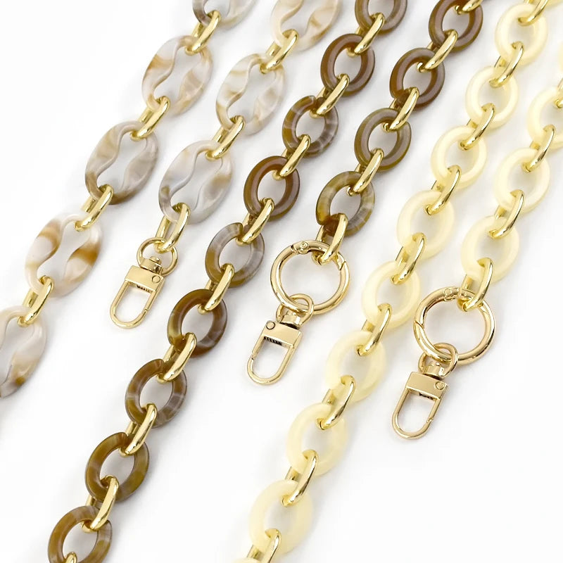 Fashion Women's Bag Straps High Quality Bag Handle  Handbag Accessories Key Chain Plastic Acrylic Bag Chain