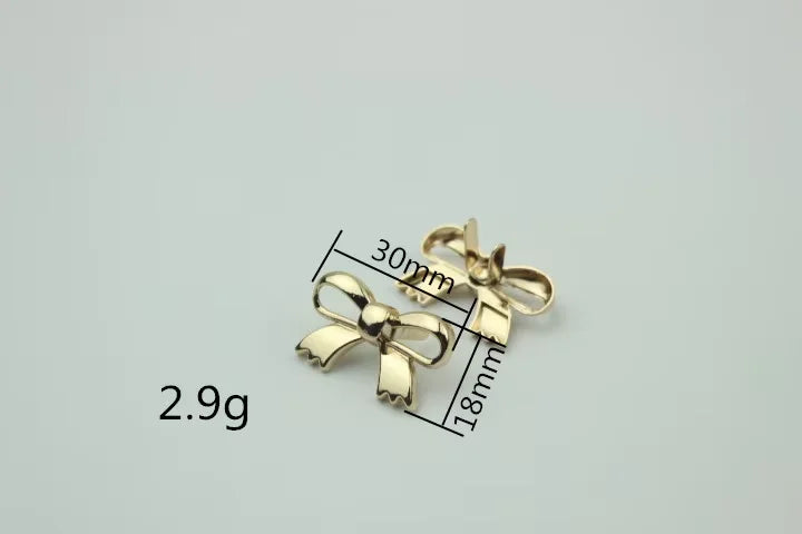 Hot Selling Bag Bowknot Rivets Bags Hook Buckle Bag Decorations Accessories Metal Handbag Buckle