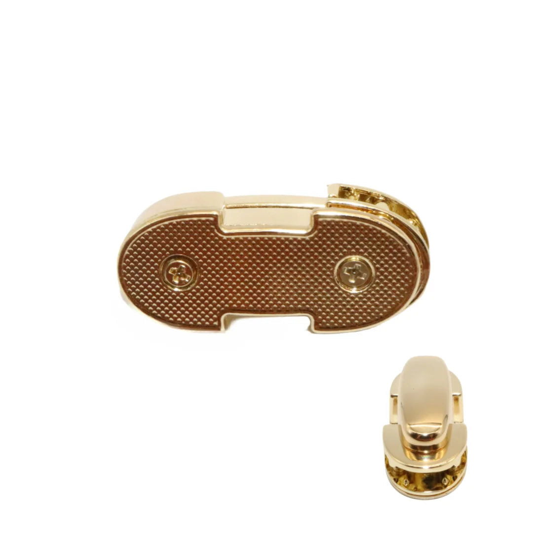 Factory Metal Small Twist Turn Lock Fashion Hardware for Handbags Purses & Luggage Accessories Zinc Alloy Buckle Decorations