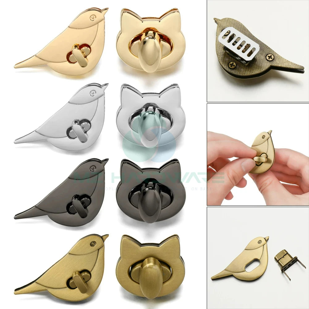 MZhardware Metal DIY Handbag Leather Craft Locks Clasp Hardware Accessories Bag Turn Lock