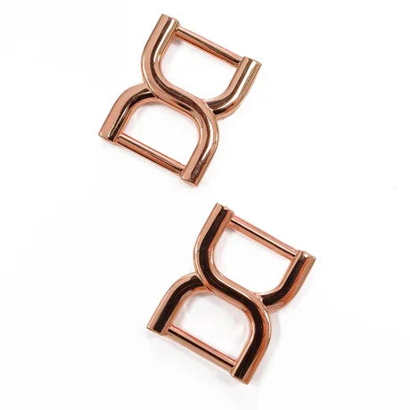 MZ Professional Luxury Handbag Luggage Brass Alloy Material 8 Strap Connectors X Ring Metal Buckle Strap D Ring Portable Double