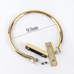 Factory Direct Sale Handbag Hardware Accessory Metal Handle for Making Bags Handle Bags D Ring Bag Handle
