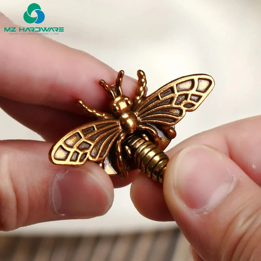 MZhardware Fashion High Quality Retro Turn Lock Bee Shape Metal Buckles Handbag Bag Clasp HardwareDIY Leather Crafts Accessories