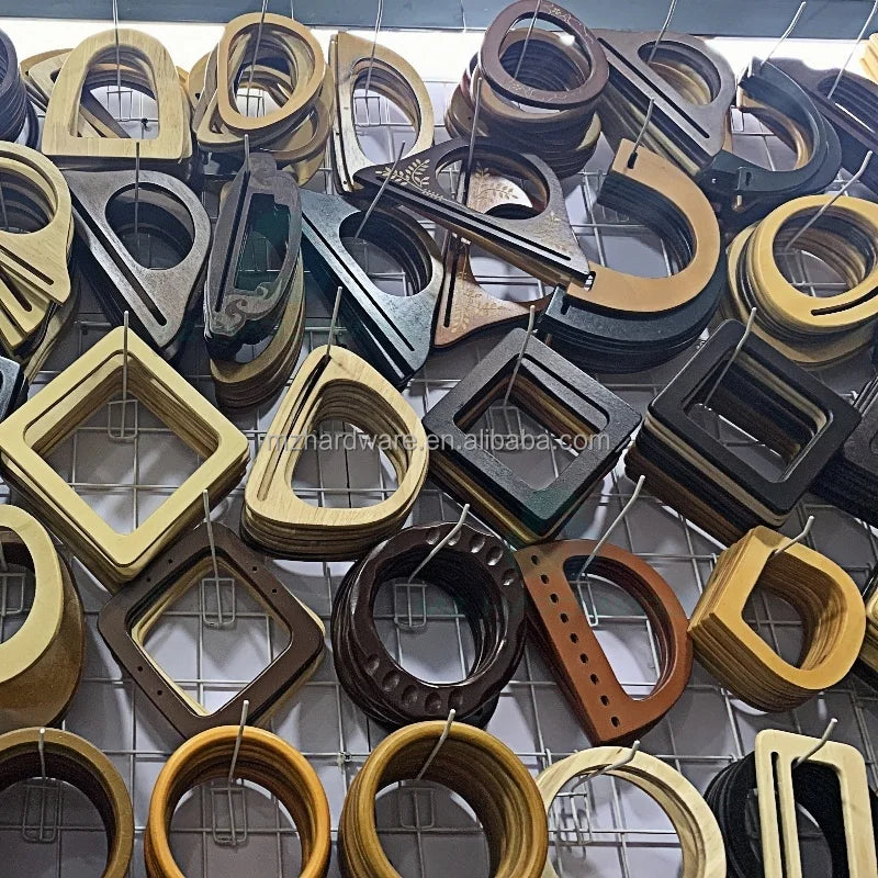 MZhardware DIY-Shape Wooden Purse Handles for Bag Making and Wallet Handle Replacement Handmade Accessories for DIY Bags