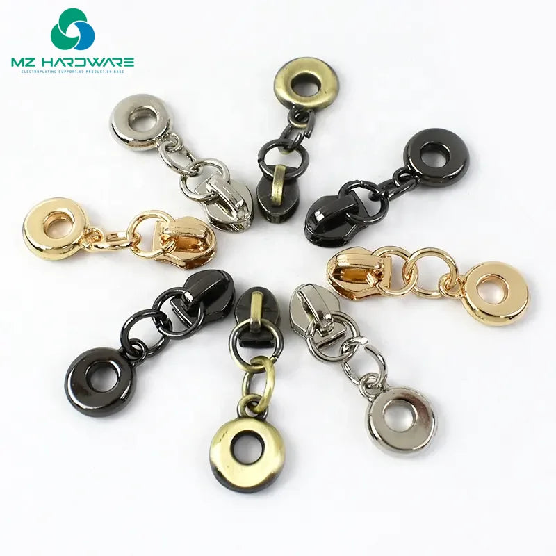 Customized Size Metal Hardware Accessories Zipper Slider Cat Eye Style for Diy Handmade Luggage