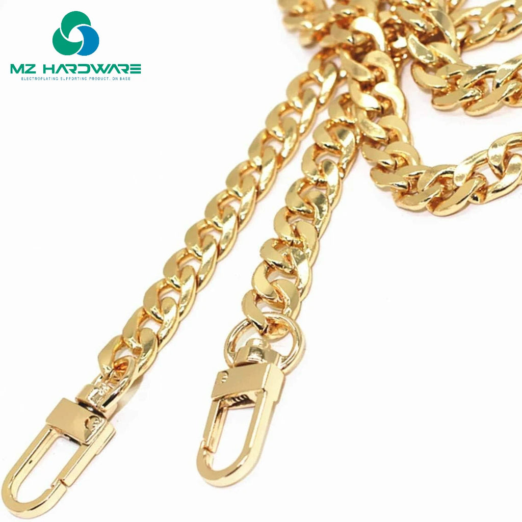 DIY Bag Accessories Iron Flat Chain Strap Purse Straps with Metal Buckles Shoulder Cross Body Replacement Straps
