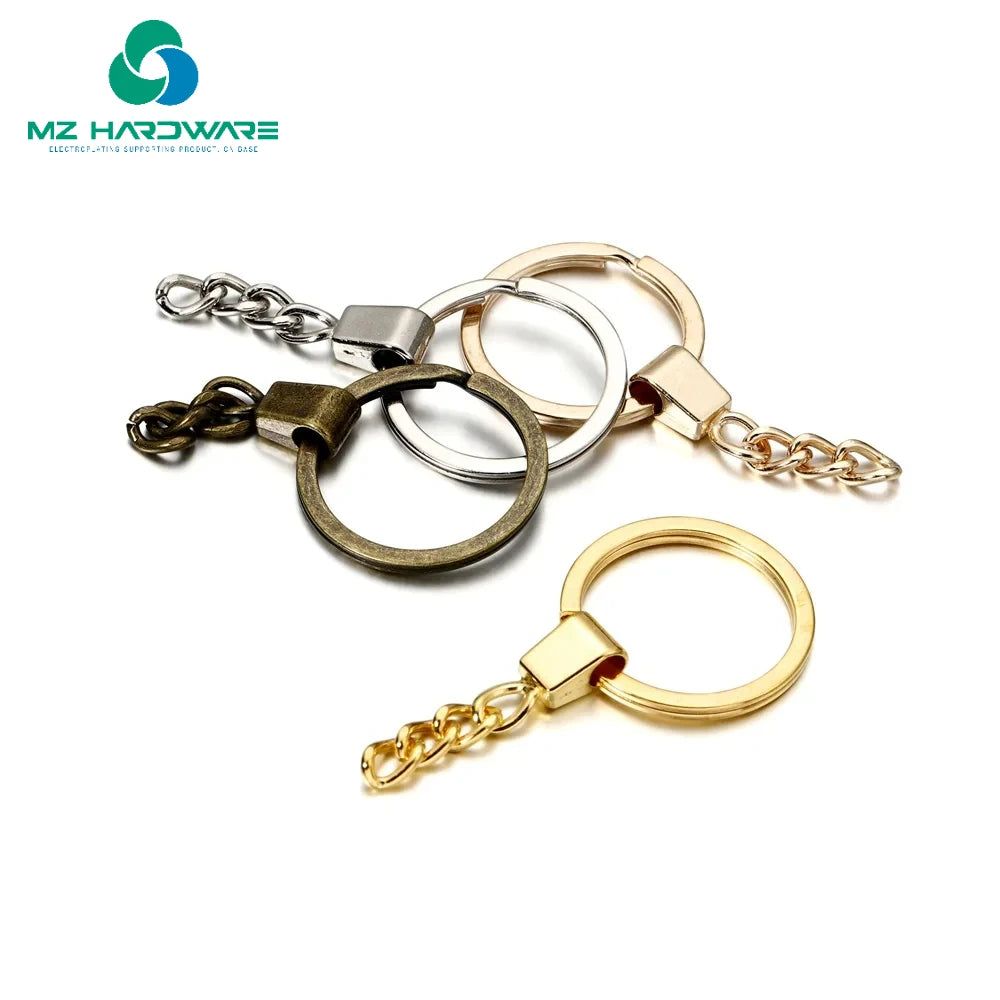 MZhardware Wholesale Designer Custom Metal Keychain for Garment Coin Keyring Accessories