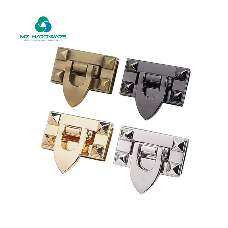 MZhardware Luxury Metal Bag Lock Handbag Hardware Turn Lock with Flip Clasp Practical and Stylish Bag Accessories