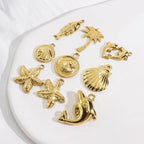 China Wholesale Ocean Jewelry Pendants Stainless Steel Sea Pendants Gold Jewelry Starfish Dolphin Pendant