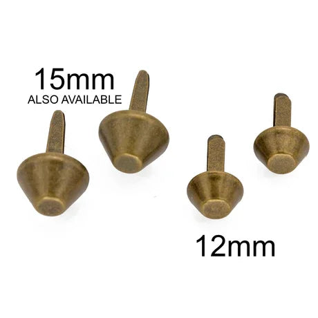 MZhardware 6/10/12/15mm Bags Shoes DIY Hardware Accessories Alloy Studs Mushroom/ Bucket Type Two Foot Rivet Bottom Nail