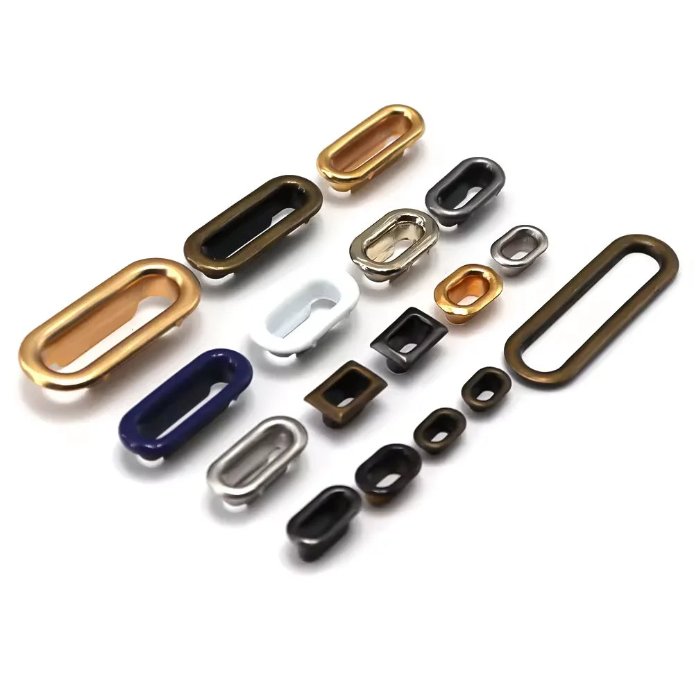 Factory Supply Gold Garment Handbags Oval Eyelet Grommet Decorative Copper Metal Eyelet for Bags