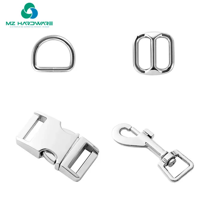 Wholesale Pet Dog Metal Buckle Collar Set Strap with Personalized Snap Hook Buckles for Luggage and Bag Use
