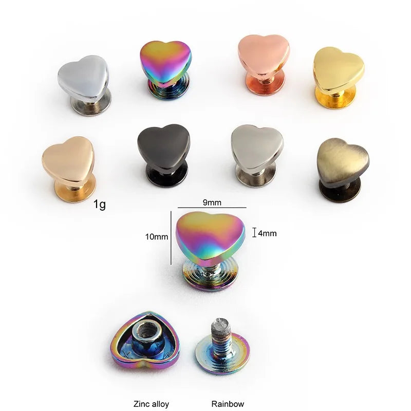 Customized Wholesale Small Batch Rivets Decorative Buckles Screws Models Lightning Zinc Alloy Luggage Handbags Leather Clothing