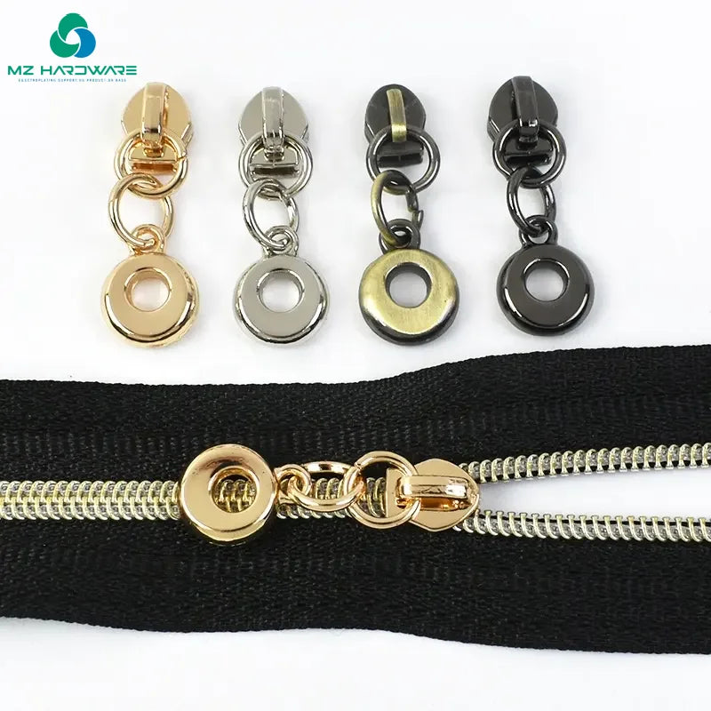 Customized Size Metal Hardware Accessories Zipper Slider Cat Eye Style for Diy Handmade Luggage