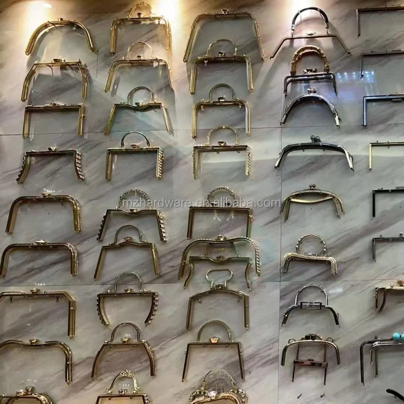 MZhardware DIY Metal Purse and Clutch Bag Frame Parts Other Bag Metal Accessories and Frames Asas Para Carteras a Crochet