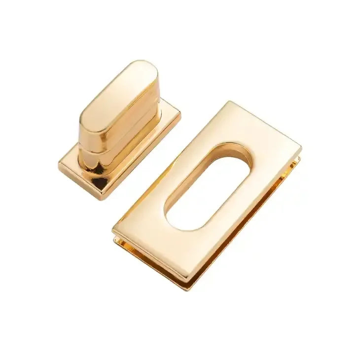 Most Popular Luxury Rectangle Leather Handbag with Turn Lock Hardware General Quality Turn Twist Bag Accessory