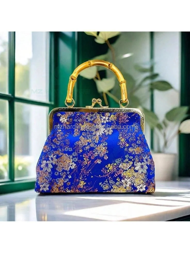 MZhardware Classic Bamboo Wooden Handle U-Shaped Hardware Luxury Woven Accessory for Bag DIY Accessories Purse Frame