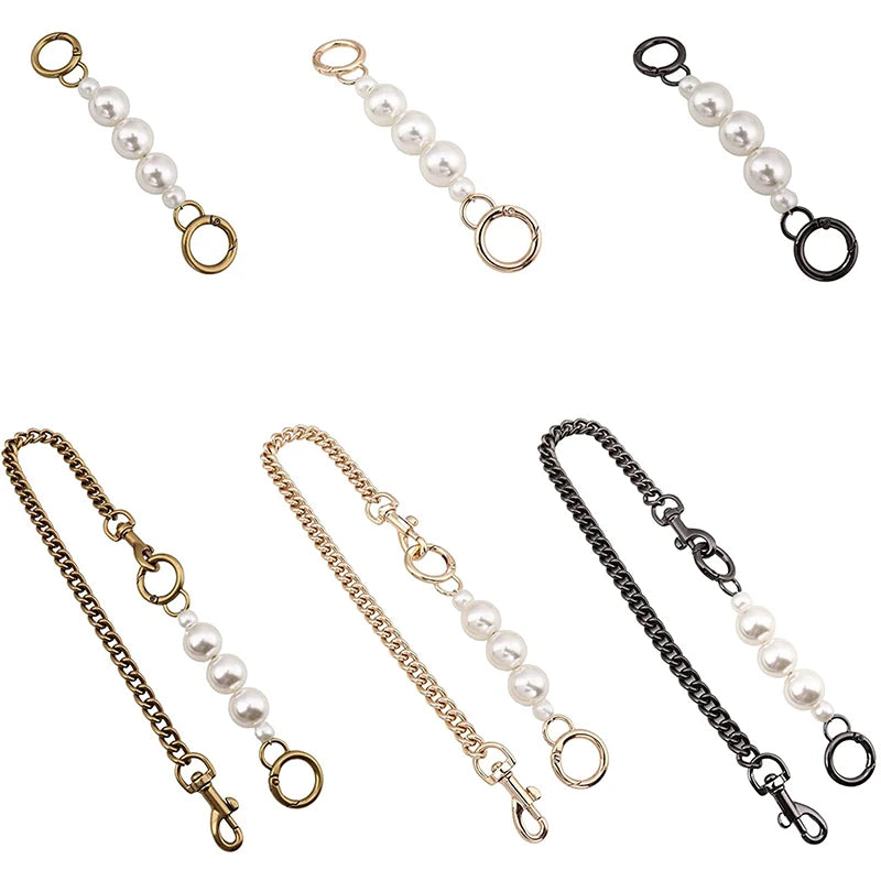 Fashion Bag Stray DIY Large Pearl Purse Handle Bag Pendant Handbag Chain Replacement Accessories Decorative Strap Bucket Bag