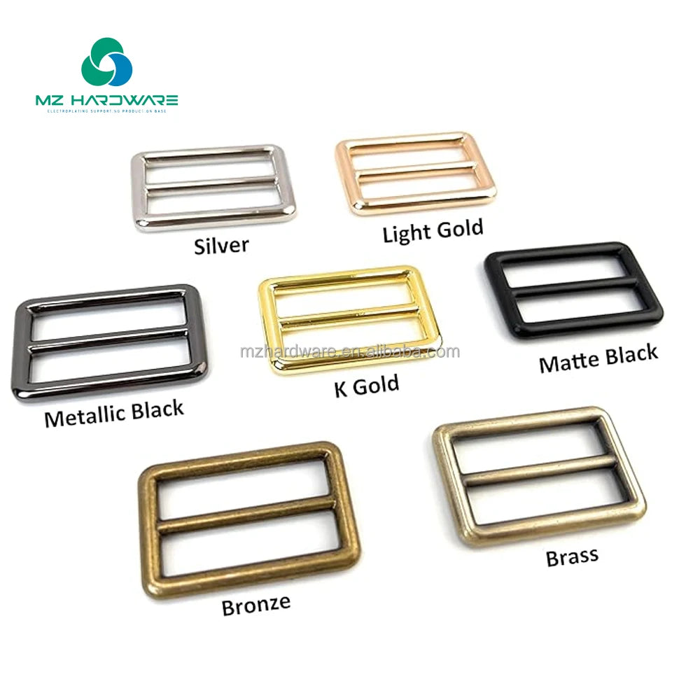 Customized Logo Engraved Buckles Square Logo Ring Rectangle Buckle Wholesale Handbag Strap Webbing Adjustable Buckles