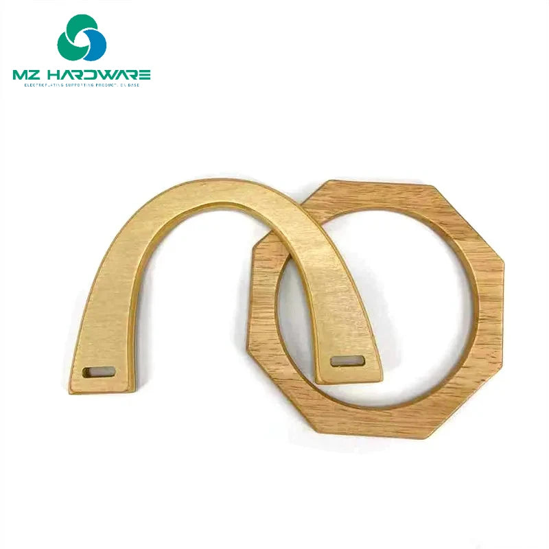 Wooden Handle Color Dinner Party Hand-made Patchwork Bag Wrist Handle DIY Handle for Other Bag Parts & Accessories Purse Frame