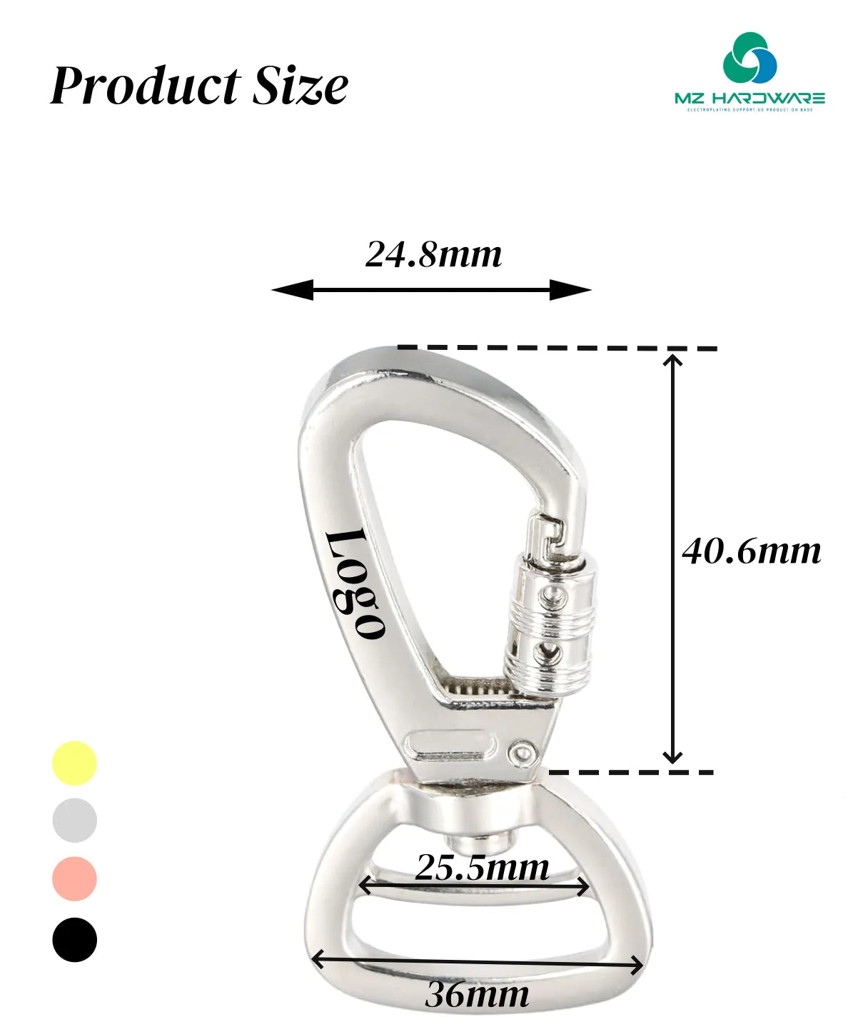 Metal Buckle Lock Clasp Safe Lobster  Swivel Ring for Securing Pets, Dog Leash Harness, Camping, Hiking, Keychains