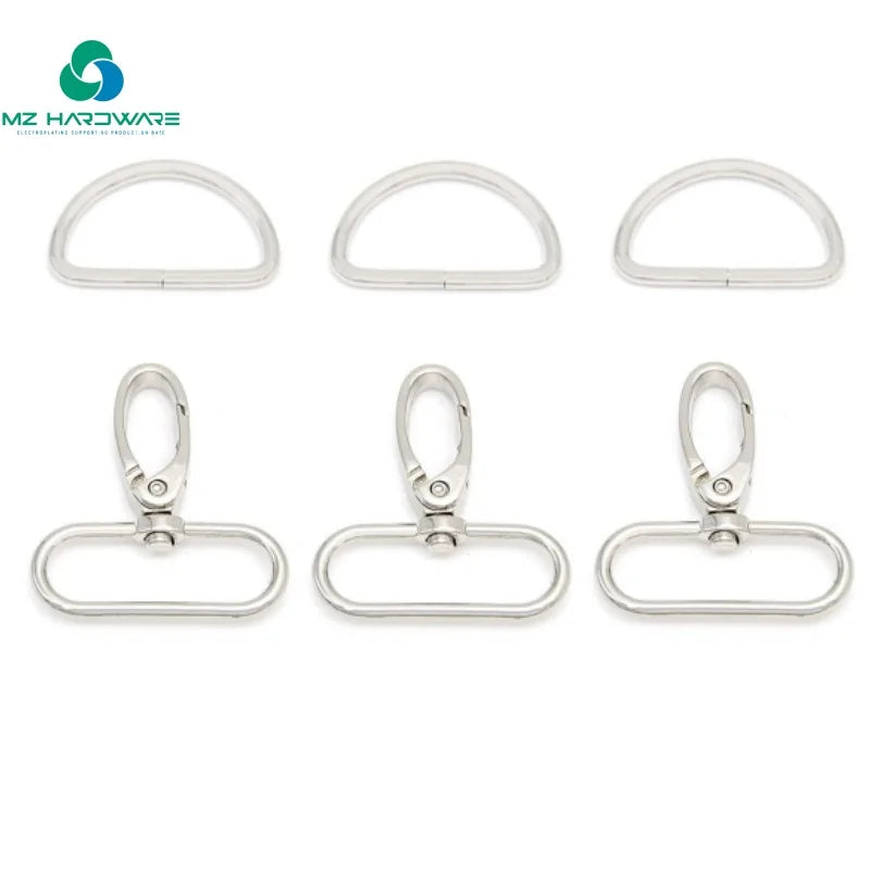MZ Hardware 2pcs High Quality Swivel Hook with D Rings for Sewing, DIY Craft, Handbag Making , Purses