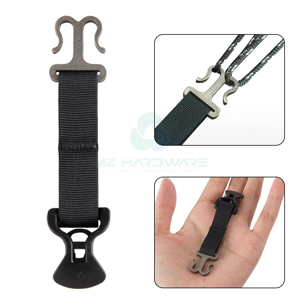 MZ High Quality Metal Horn Fixing Hook for Outdoor Tent Wind Rope Fixing Accessories Horn Buckle Pull Climbing Adjustable