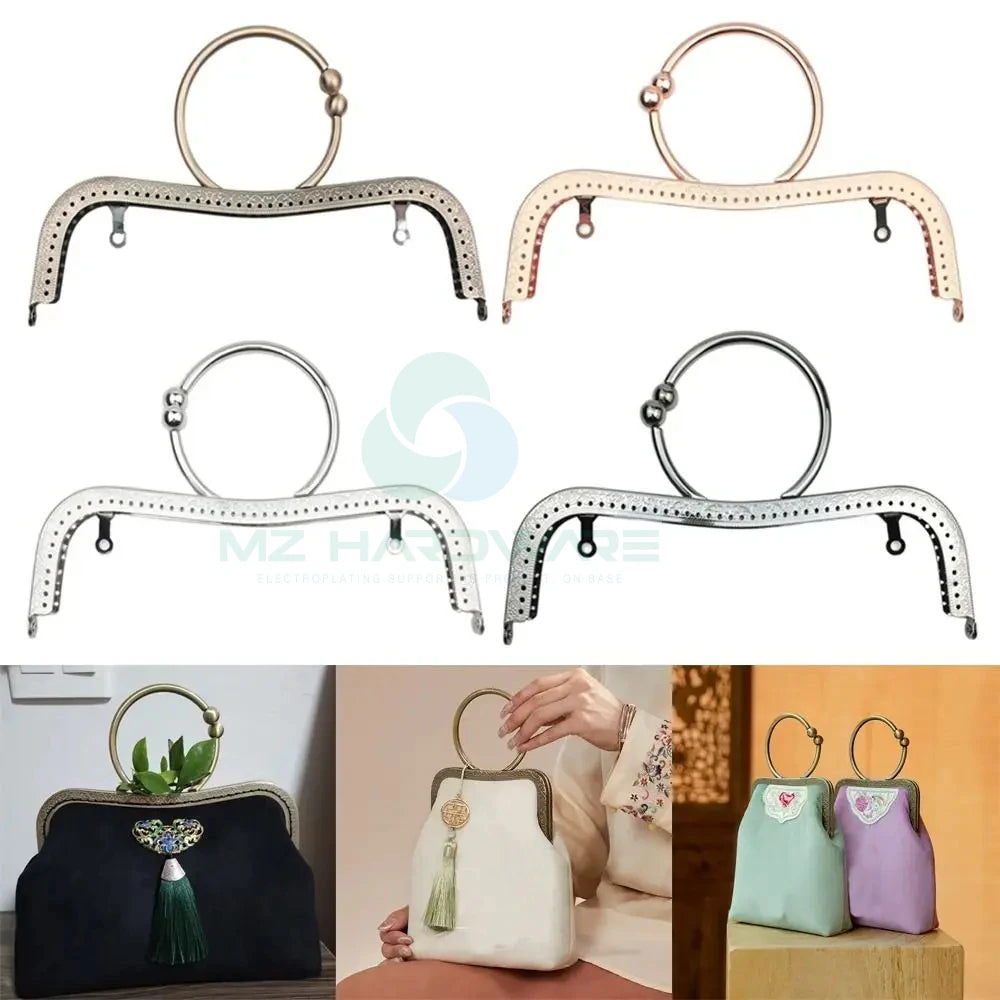 MZhardware High Quality Purse Clasp Frame Bag Kiss Clasp Lock Metal Purse Frame for DIY Craft Purse Bag Making 22CM