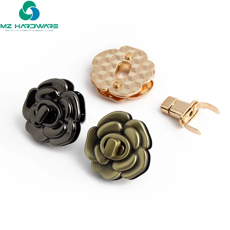 MZhardware Metal Snap Lock Clasp Zinc Alloy Decorative Buckle for DIY Handbags Accessory