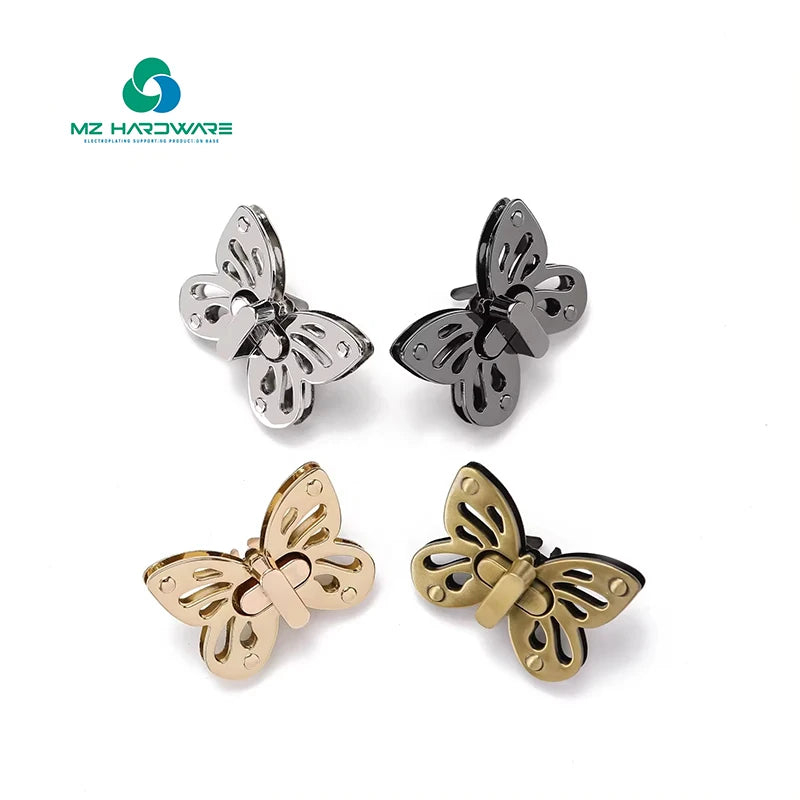 Handbag Accessories Fashion Alloy Twist Lock for Leather Bag Butterfly Twist Lock Bag Lock Purse Hardware Handbag