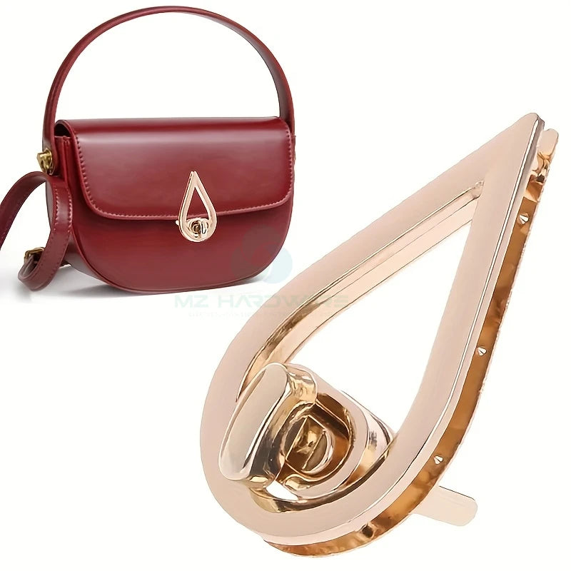 MZhardware High Quality Elegant Water Drop Shaped Metal Twist Lock Clasps DIY Bag Accessories Making Metal Twist Bag Lock