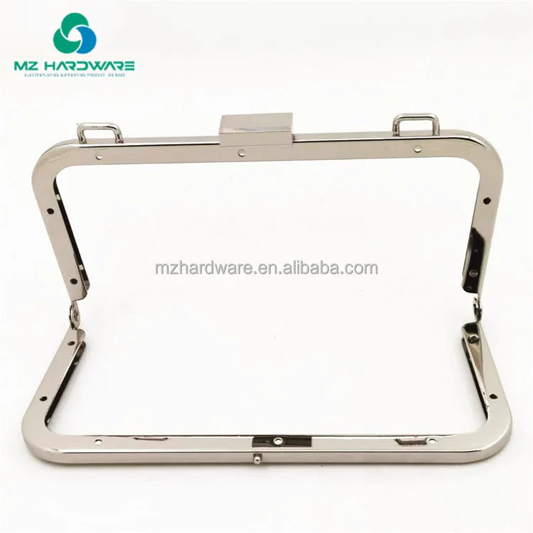 MZhardware Cierre De Beso Bolsa Metal Purse Frame Women Handle Clutch Bag Accessories DIY HandBag Frame Kiss Clasp Lock Hardware