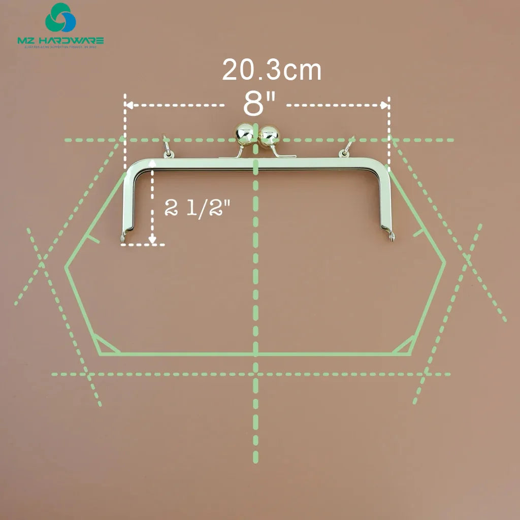 MZHardware Wholesale Metal Clamshell Purse Frame Invisible DIY Bag & Luggage Making Materials