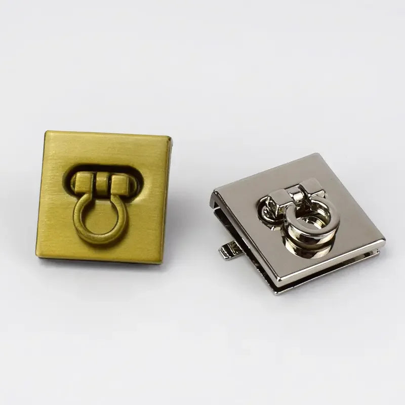 MZ Hardware High Quality Purse Hardware Accessories Bag Turn Locks Clasps Closure Square Handbag Twist Lock