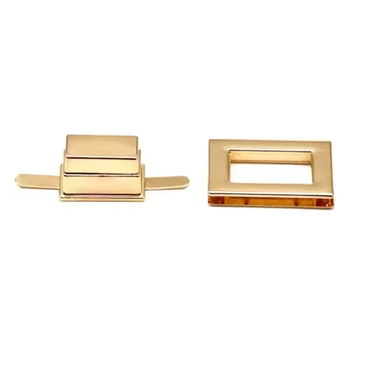 Best Selling Zinc Alloy Metal Twist Lock Handbag Hardware Rectangle Lock for Luggage Bags Rectangle Lock