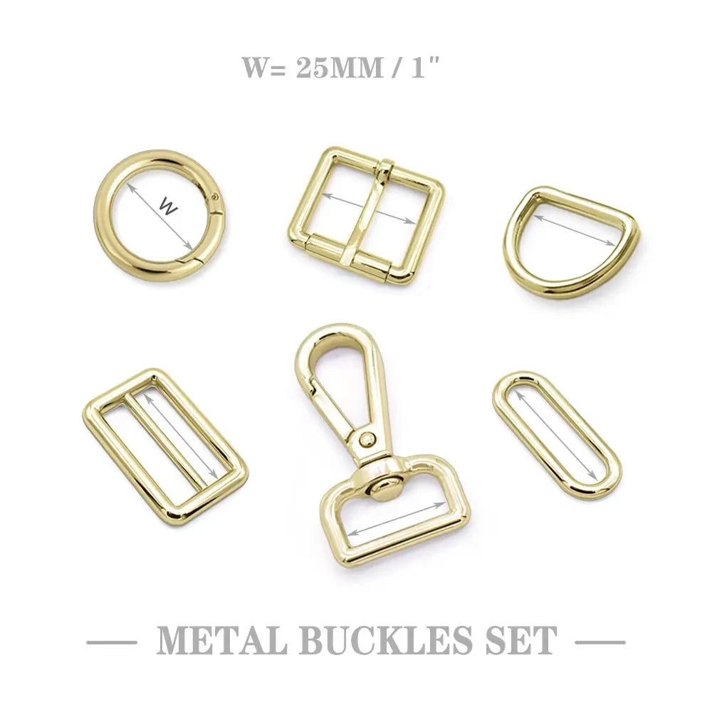 Factory Direct Sale Adjustable D Ring Round Pin Buckle Dog Collar Metal Buckle Bag Accessories Set for Handbag