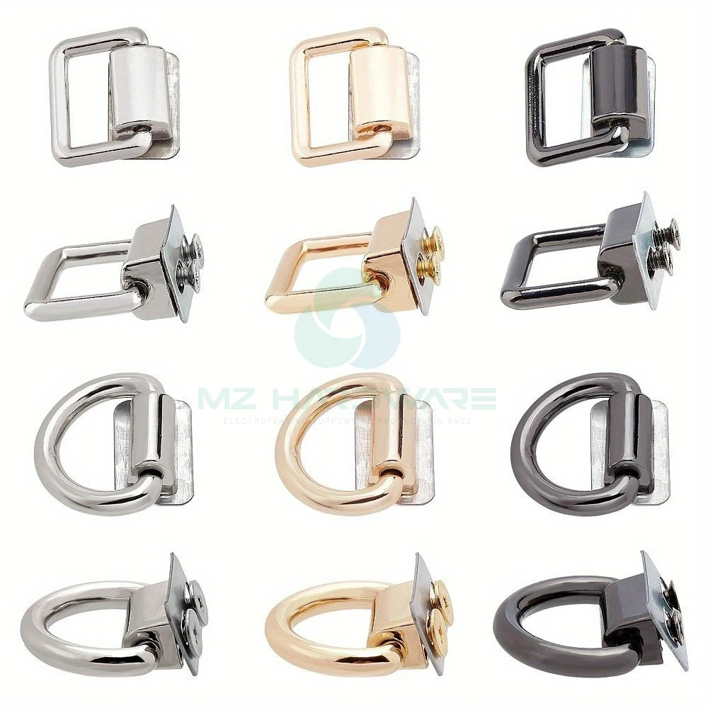 MZhardware High Quality Metal Alloy D-Ring Clasps Multi-Style Alloy D-Ring Clasps DIY Bag Replacement Hardware