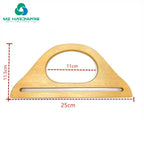 Wooden Handle Color Dinner Party Hand-made Patchwork Bag Wrist Handle DIY Handle for Other Bag Parts & Accessories Purse Frame